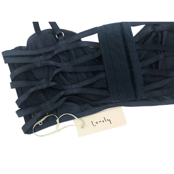 Lonely Harper Mid Line Bra Size 36B Navy Blue BR83 - Picture 5 of 9